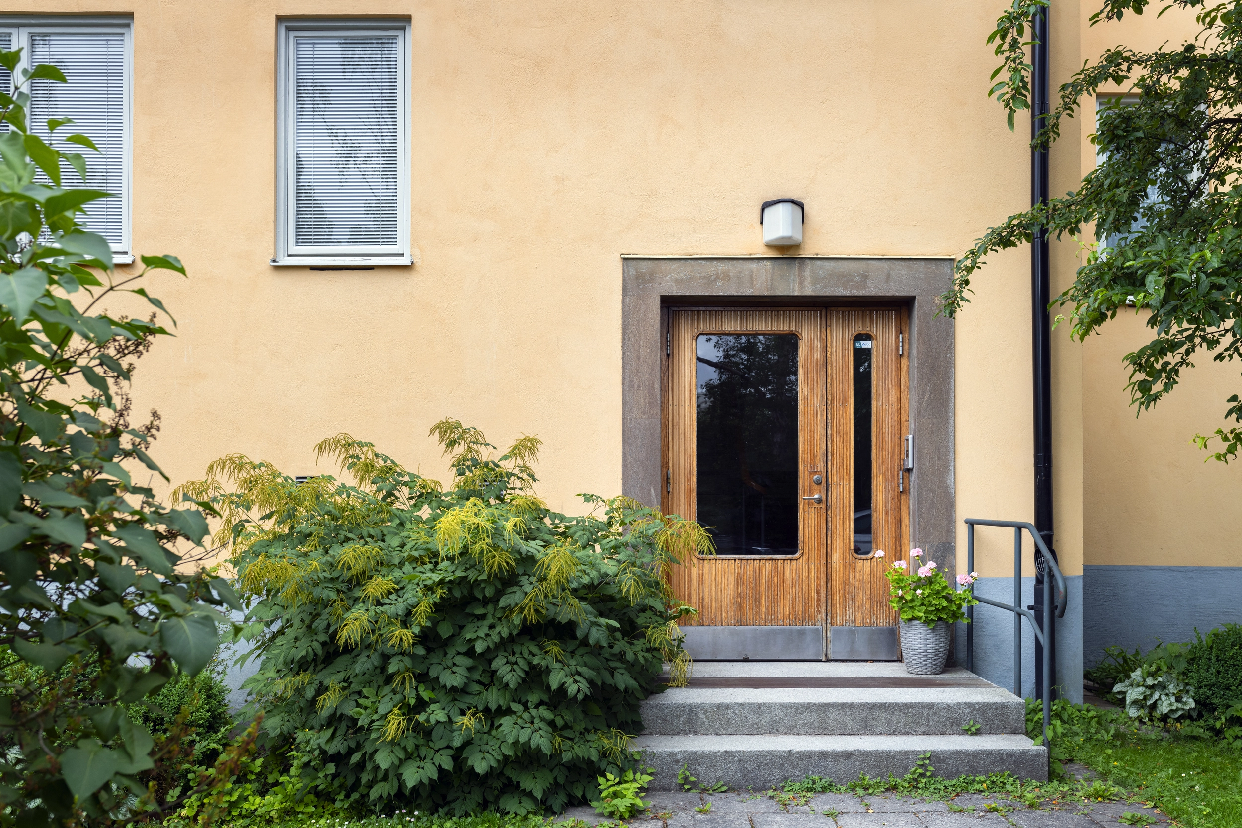 Bakgrundsbild på uteplats